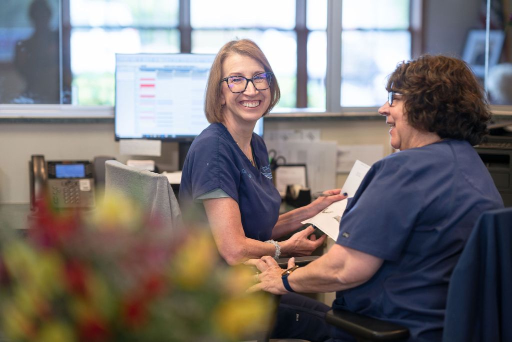 Smiling women from our team